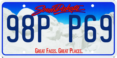 SD license plate 98PP69