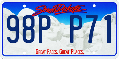 SD license plate 98PP71