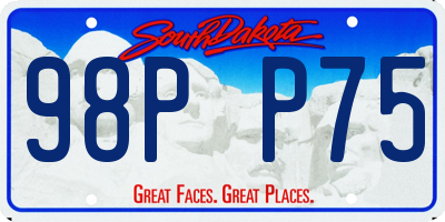 SD license plate 98PP75