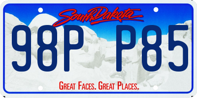 SD license plate 98PP85