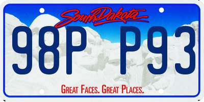 SD license plate 98PP93