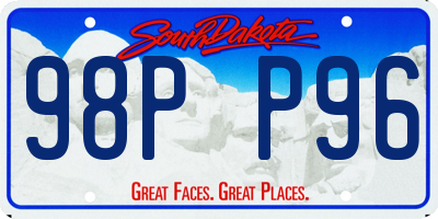 SD license plate 98PP96
