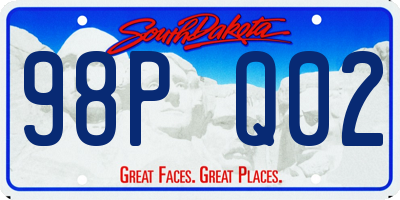 SD license plate 98PQ02