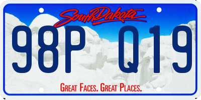 SD license plate 98PQ19