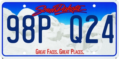 SD license plate 98PQ24