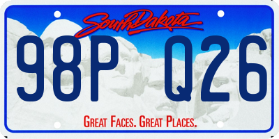 SD license plate 98PQ26