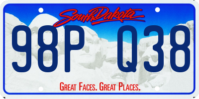 SD license plate 98PQ38