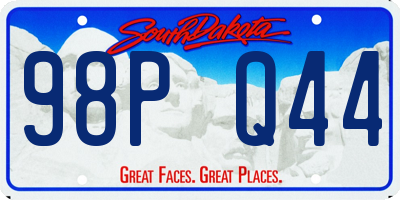 SD license plate 98PQ44