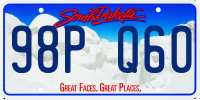 SD license plate 98PQ60