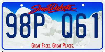SD license plate 98PQ61