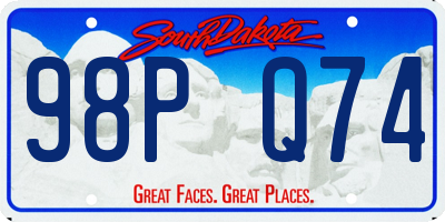 SD license plate 98PQ74