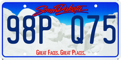 SD license plate 98PQ75