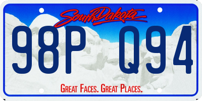 SD license plate 98PQ94