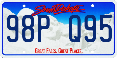 SD license plate 98PQ95