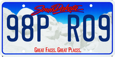 SD license plate 98PR09