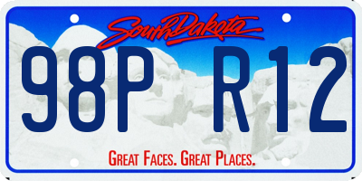 SD license plate 98PR12