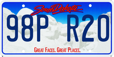 SD license plate 98PR20
