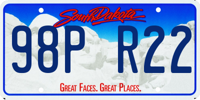 SD license plate 98PR22