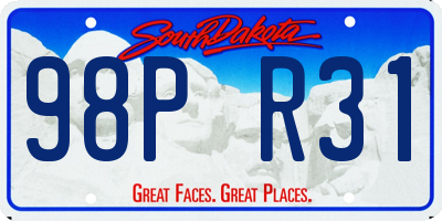 SD license plate 98PR31