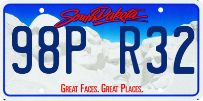 SD license plate 98PR32