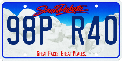 SD license plate 98PR40