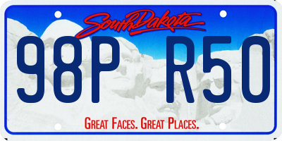 SD license plate 98PR50