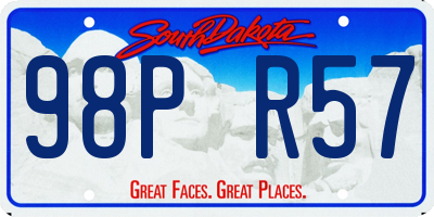 SD license plate 98PR57