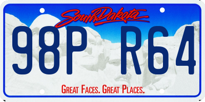 SD license plate 98PR64