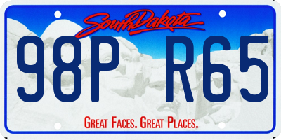 SD license plate 98PR65