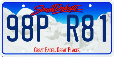 SD license plate 98PR81