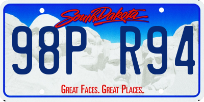 SD license plate 98PR94