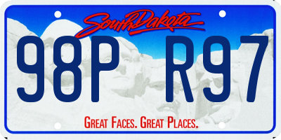 SD license plate 98PR97