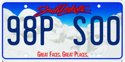 SD license plate 98PS00
