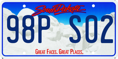 SD license plate 98PS02