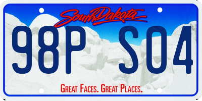 SD license plate 98PS04