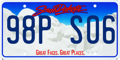 SD license plate 98PS06