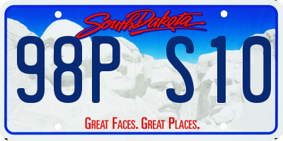 SD license plate 98PS10