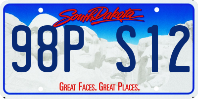 SD license plate 98PS12