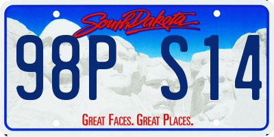 SD license plate 98PS14