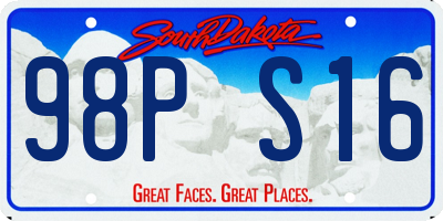 SD license plate 98PS16
