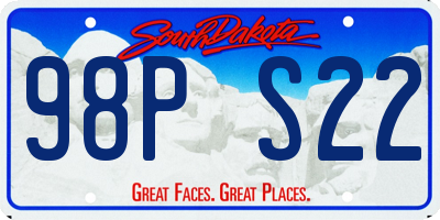 SD license plate 98PS22