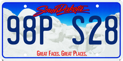 SD license plate 98PS28