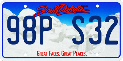SD license plate 98PS32