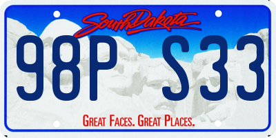 SD license plate 98PS33