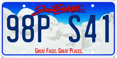SD license plate 98PS41