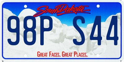 SD license plate 98PS44