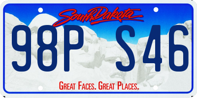 SD license plate 98PS46