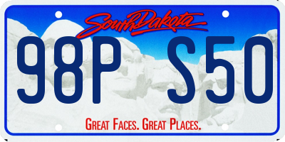 SD license plate 98PS50
