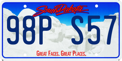 SD license plate 98PS57