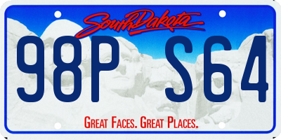 SD license plate 98PS64